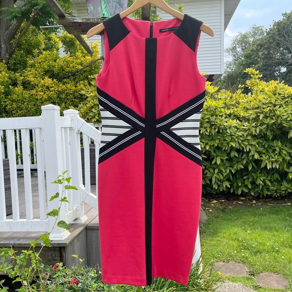 Ivanka Trump Coral Colorblock Dress